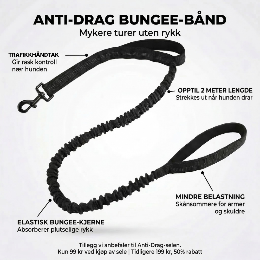 Hundtella Anti-drag & Finn hjem-sele